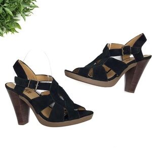 KORS MICHAEL KORS Strappy Suede Sandal Heels 10